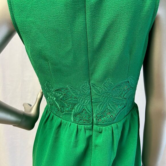 Urban Outfitters Pins & Needles Sleeveless Crepe Dress Floral Waist Green Size S - Picture 5 of 8